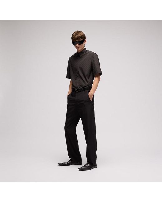 Gucci Black Gg Cotton Poplin Zip Shirt, Size 58, Ready-To-Wear for men