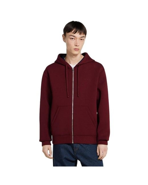 Veste Zippée En Jersey De Coton Et Viscose Double, Taille Gucci pour homme en coloris Red