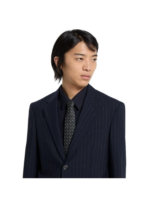 Gucci Gray Horsebit Silk Jacquard Tie for men