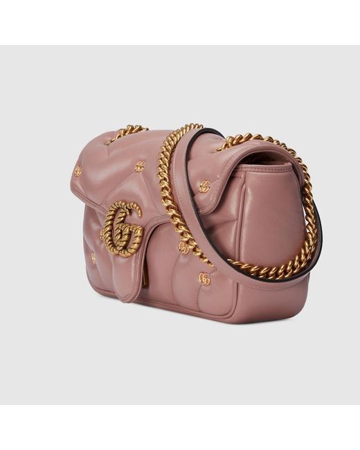 Gucci Pink GG Marmont Small Shoulder Bag