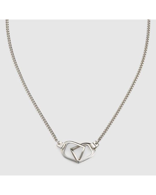 Gucci Metallic Staffa Pendant Necklace