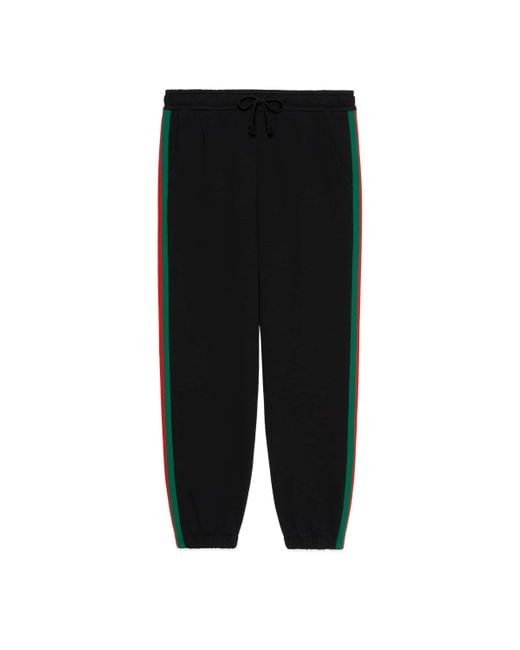 Gucci The North Face X Web Print Cotton jogging Bottoms in Black for Men |  Lyst