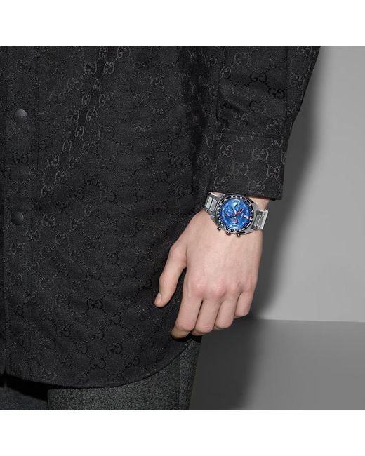 Gucci Interlocking Uhr, 41 Mm in Blue für Herren