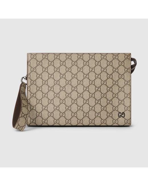 Gucci Gg Pouch With Gg Detail in Metallic for Men Lyst UK
