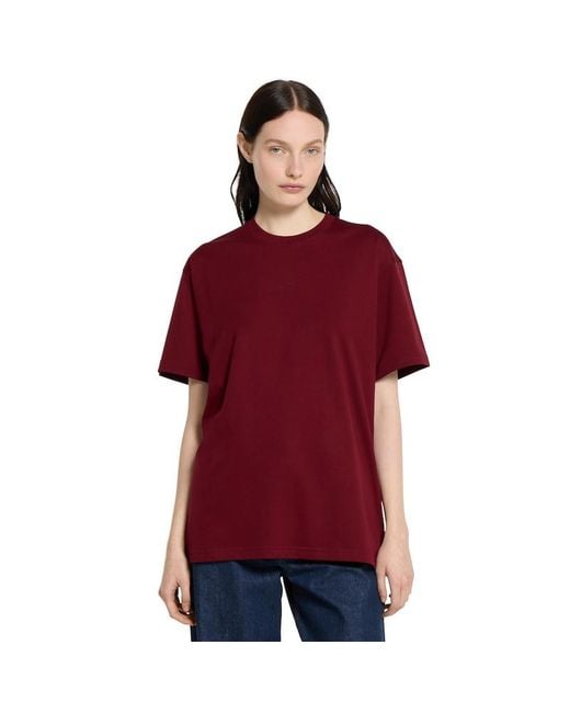 Gucci Red Cotton Jersey T-Shirt With Logo