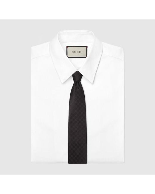 Gucci Black Double G Pattern Tie for men