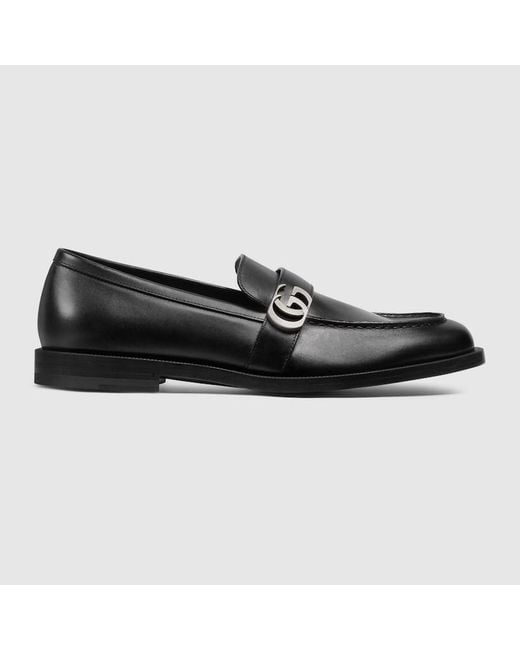 Gucci Black Loafer With Double G, Leather for men