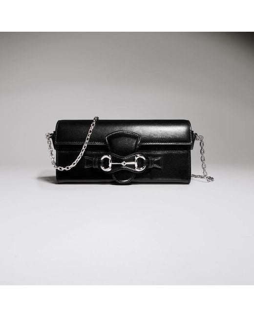 Gucci Black Wallet On Chain With Horsebit