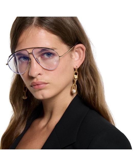 Boucles D'Oreilles Avec Perles Mobiles Gucci en coloris Metallic