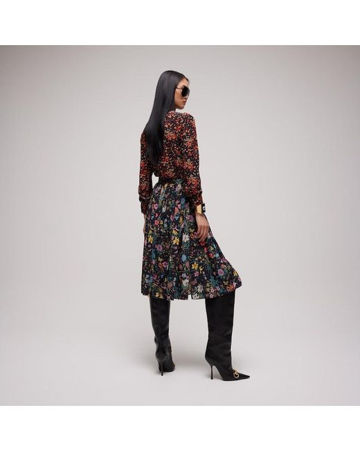 Gucci Brown Printed Silk Shirt
