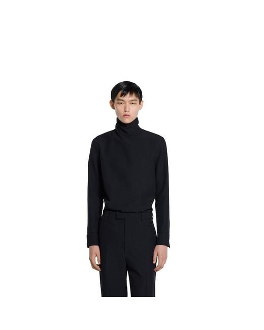 Gucci テクニカルパナマ シャツ, ブラック, ウェア Black