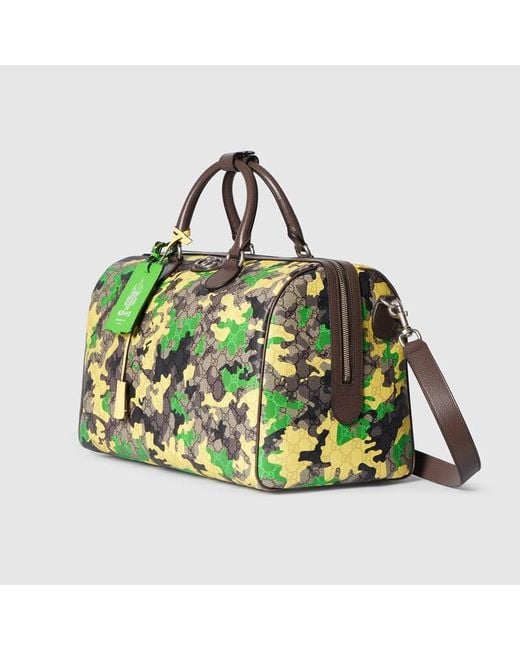 Gucci Green Gg Medium Duffle Bag for men