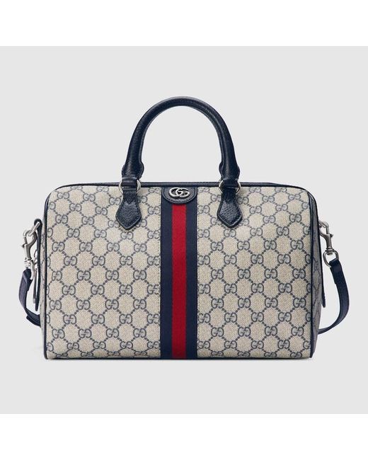 Gucci Ophidia GG Medium Top Handle Bag in Metallic Lyst