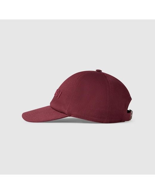 Gucci Baseballkappe Aus Baumwolle Mit Stickerei, Grösse in Red für Herren