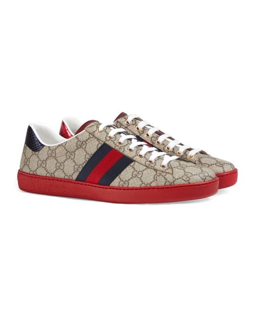 new ace webbed low top sneaker gucci