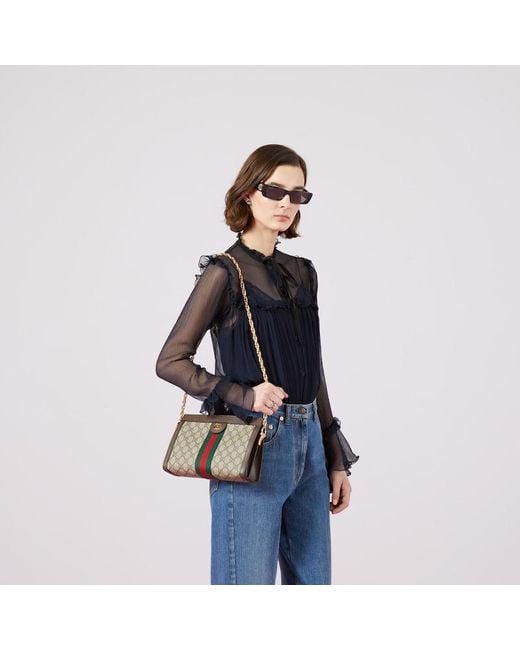Gucci Metallic Ophidia GG Small Shoulder Bag