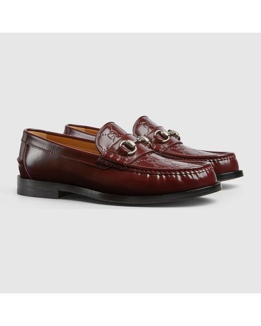 Gucci Red GG Loafer With Horsebit for men
