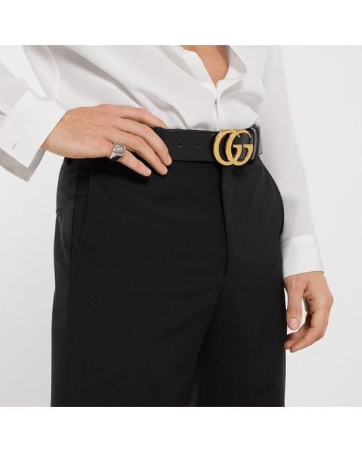 Gucci Black Wool Silk Twill Pants for men
