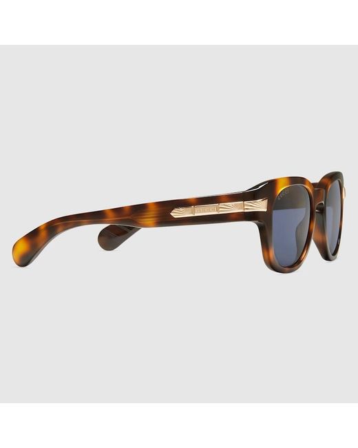 Gucci Blue Oval Frame Sunglasses for men
