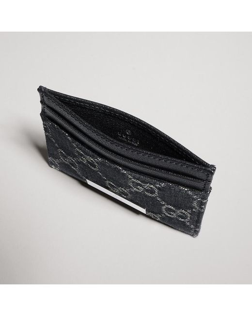 Gucci Black Card Case With Plaque