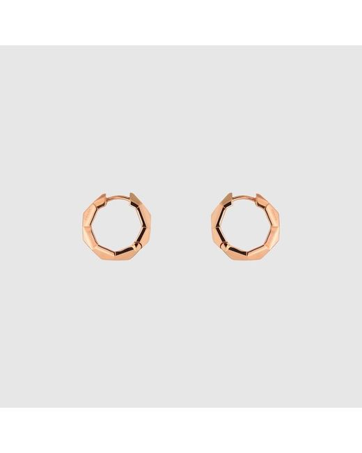 Gucci Pink Link To Love 18K Studded Earrings