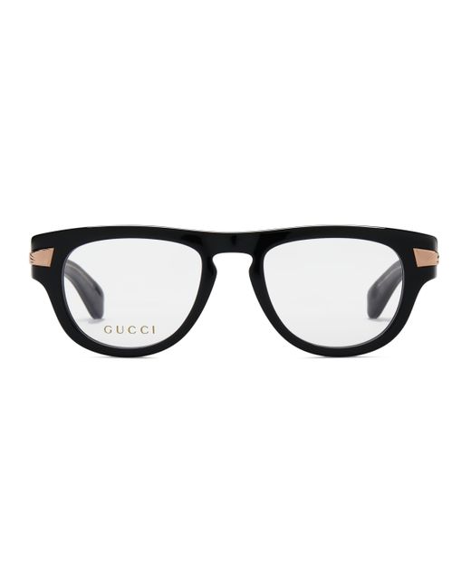Gucci Black Oval Optical Frame for men