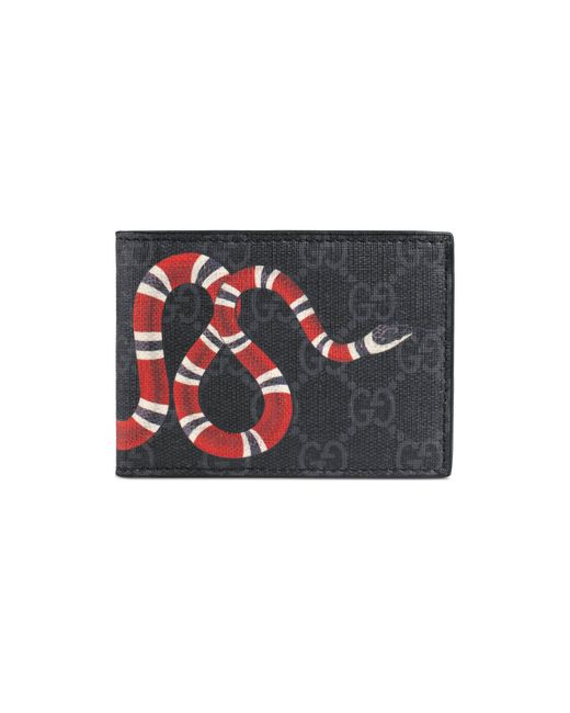 Gucci Snake Printed Coated Canvas Wallet in Black for Men - Save 17% - Lyst