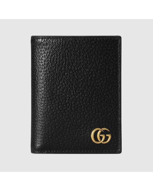 Porta Carte GG Marmont di Gucci in Black da Uomo