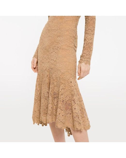 Gucci Natural Gg Flower Stretch Lace Dress, Ready-To-Wear