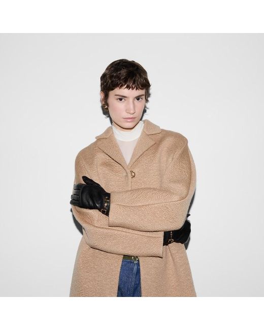 Gucci Black Leather Gloves With Horsebit