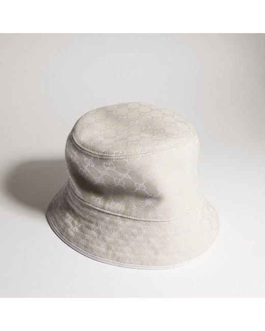 Gucci Natural Reversible Gg Cotton Canvas Bucket Hat