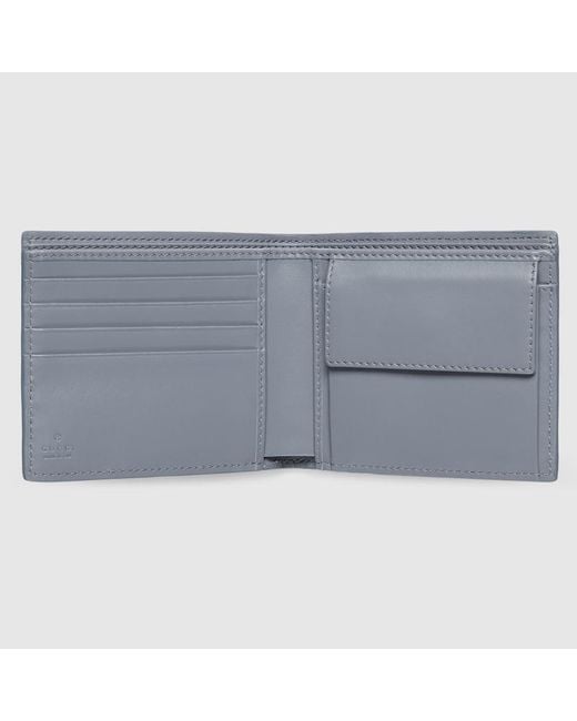 Gucci Blue Dusty Interior Gg Coin Wallet for men