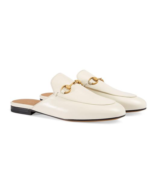 princetown leather slipper white