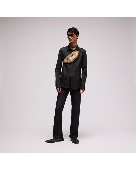 Gucci Black Cotton Blend Denim Pants