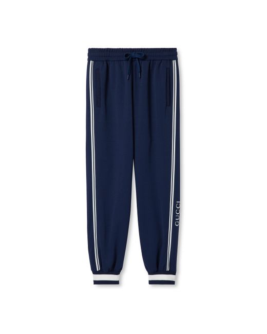 Gucci Blue Technical Jersey Jogging Pant