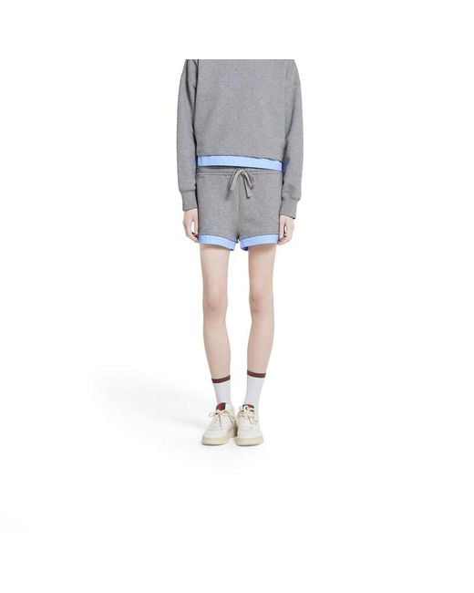 Short En Jersey De Coton Avec Broderie, Taille Gucci en coloris Gray