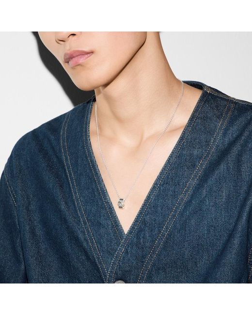 Gucci Metallic Interlocking Pendant Necklace