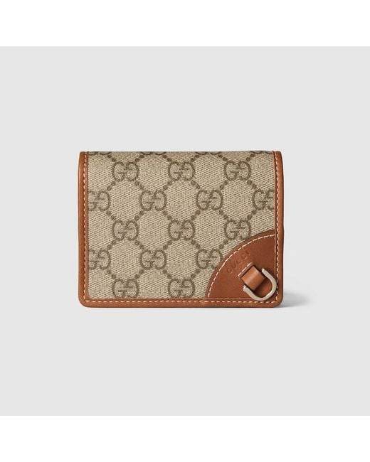Gucci Natural Gg Emblem Small Wallet, Gg Canvas