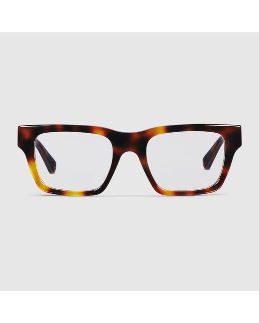 Gucci Brown Rectangular Frame Sunglasses for men