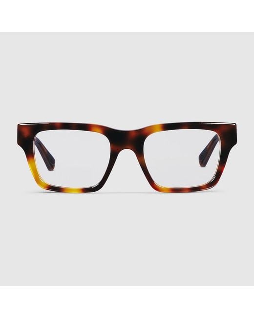 Gucci Brown Rectangular Frame Sunglasses for men