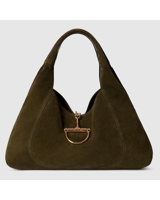 Gucci Green Softbit Maxi-Schultertasche