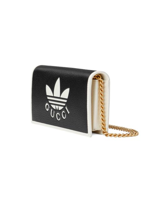 Gucci Leather Adidas X Wallet With Chain in Black | Lyst