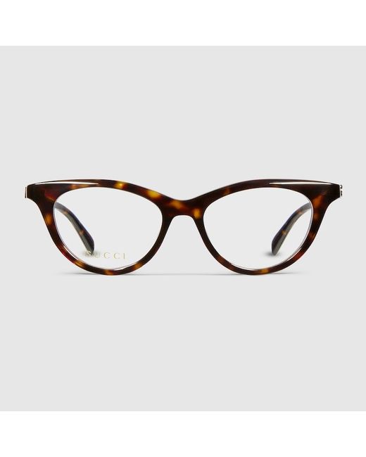 Gucci Brown Cat-Eye Optical Frame