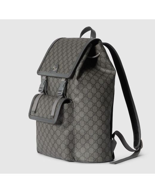Gucci Gray Ophidia Large GG Backpack for men
