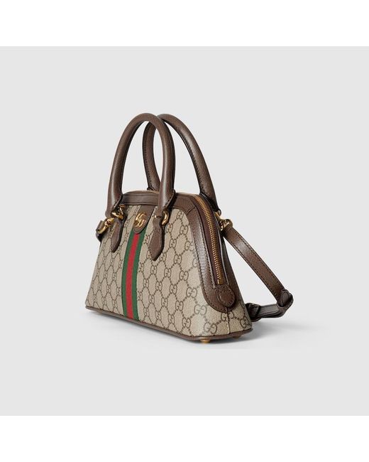 Gucci Brown Ophidia Small Top Handle Bag