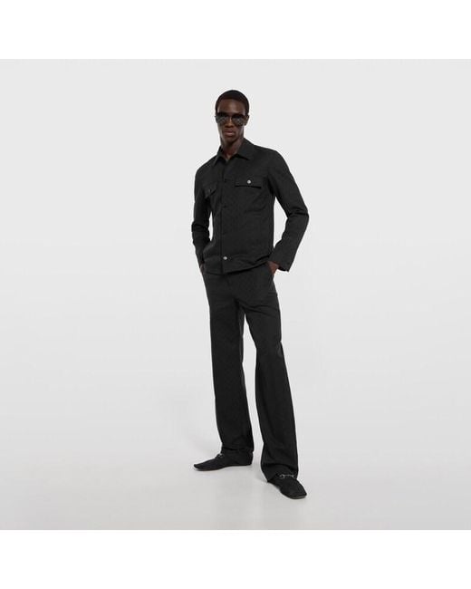 Gucci Black Gg Cotton Canvas Jacket for men