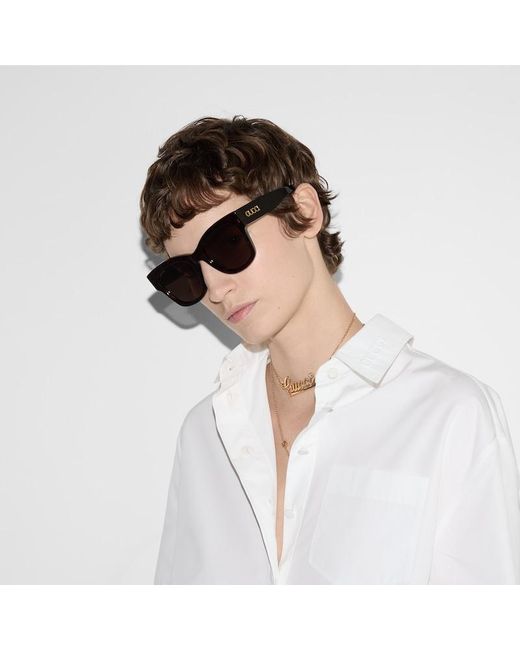 Gucci Brown Butterfly Frame Sunglasses