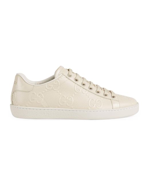Gucci Natural GG Embossed Ace Sneaker