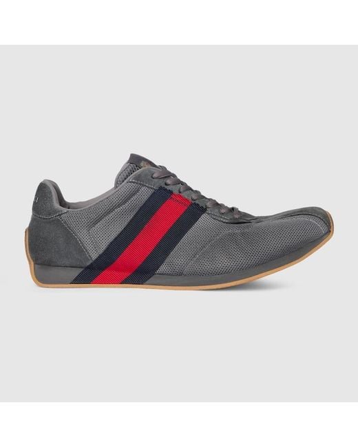 Gucci Gray Tempo Sneaker, Fabric for men