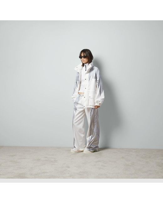 Veste En Nylon Avec Détail GG Enlacés Gucci en coloris White